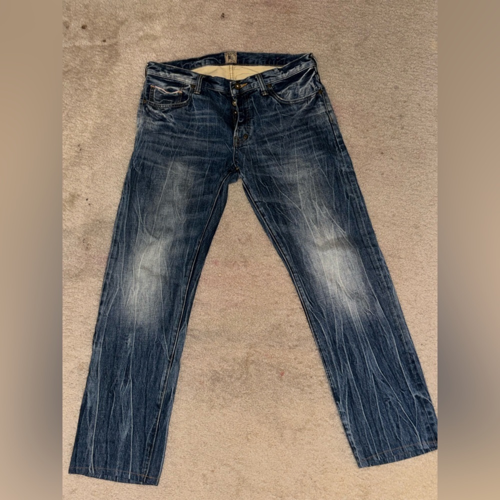 PRPS Jeans Mens 36 Selvedge Denim Faded Acid Wash Nice Wear Japanese Pit Rambler - Picture 7 of 13